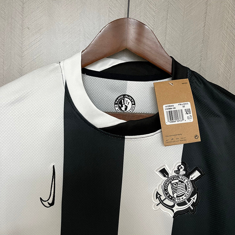 Camisa Corinthians IlI 24/25 s/n° Torcedor Nike Feminina - Preto e Branco