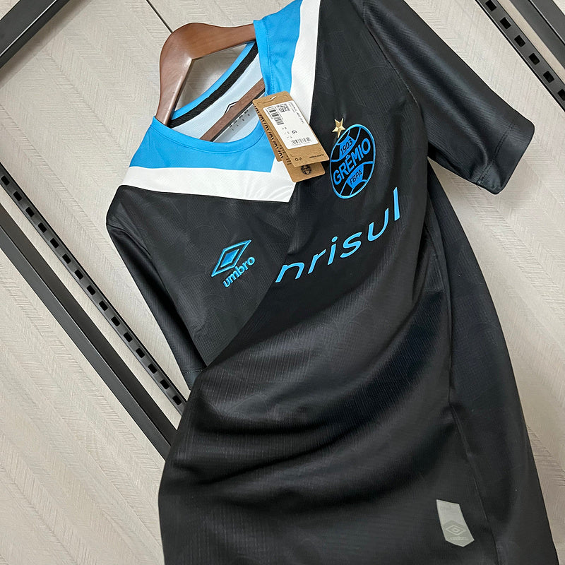 Camisa Grêmio III 24/25  Torcedor Umbro Masculina - Preto+Branco