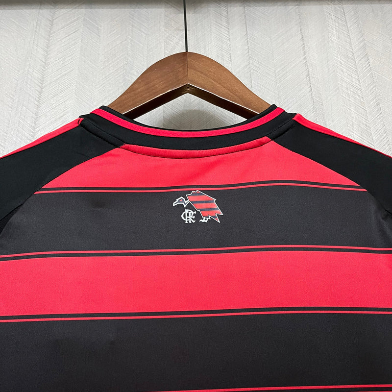 Kit Infantil  Flamengo I 2025 s/n° Torcedor Adidas - Vermelho+Preto