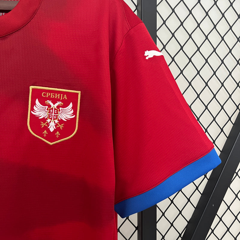 Camisa Seleção da Sérvia Home 24/25 Torcedor Puma Masculina - Vermelha