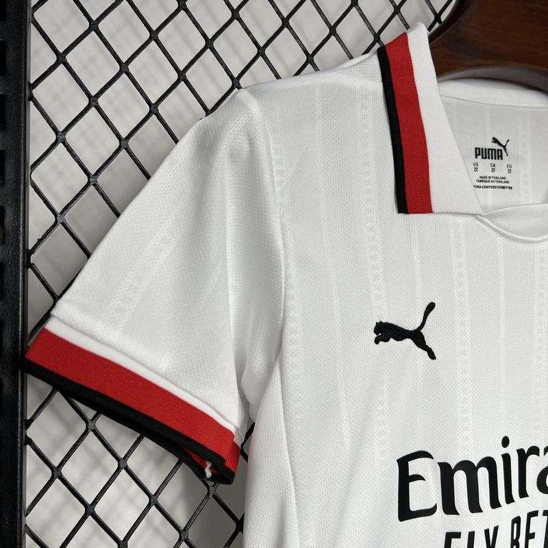 Conjunto Infantil Milan Away 24/25 - branco