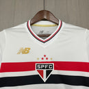 Camisa São Paulo 25/26 Casa New Balance - Branco+Vermelho - (Feminina)