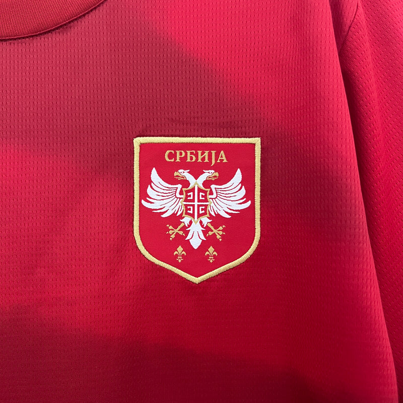 Camisa Seleção da Sérvia Home 24/25 Torcedor Puma Masculina - Vermelha