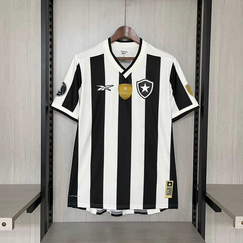 Camisa Reebok Botafogo 24/25 Casa - Preta e Branca  (Patch)