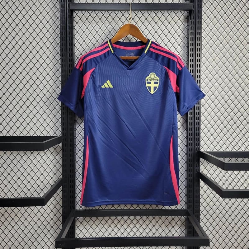 Camisa Suécia Away 24/25 s/n° Torcedor Adidas Masculino - Azul marinho