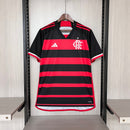 Camisa Flamengo I 24/25 s/n° Torcedor Adidas Masculina - Vermelho+Preto