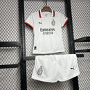 Conjunto Infantil Milan Away 24/25 - branco
