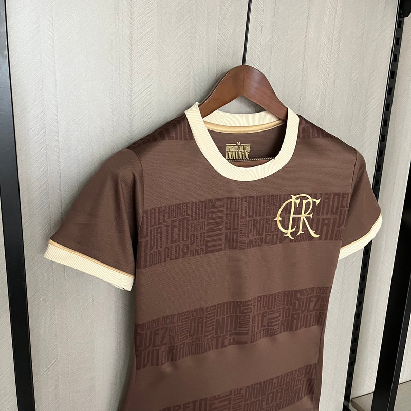 Camisa Flamengo Identidade Feminina Marrom
