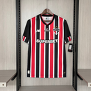 Camisa São Paulo I 24/25 New Balance - Vermelha e preta  (Com todos patrocinadores)