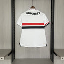 Camisa São Paulo 25/26 Casa New Balance - Branco+Vermelho - (Feminina)