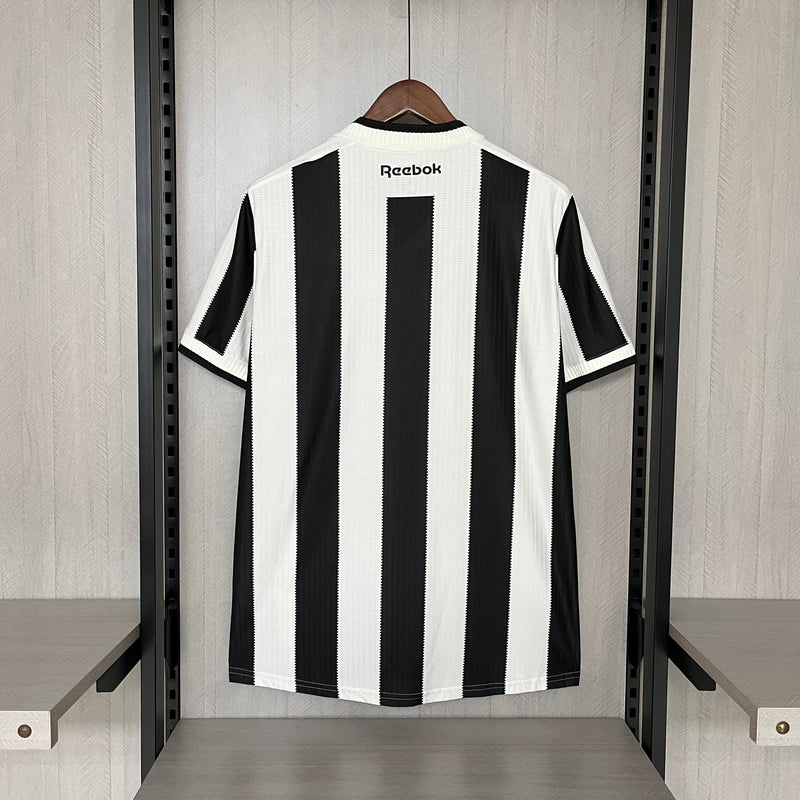 Camisa Reebok Botafogo 24/25 Casa - Preta e Branca  (Patch)
