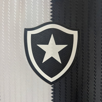 Camisa Reebok Botafogo 24/25 Casa - Preta e Branca (patrocinadores)