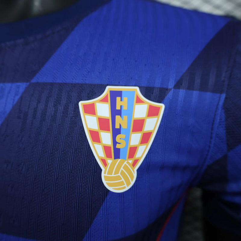 Camisa Seleção da Croácia Away 24/25 Torcedor Nike Masculina - Azul - Modelo Jogador