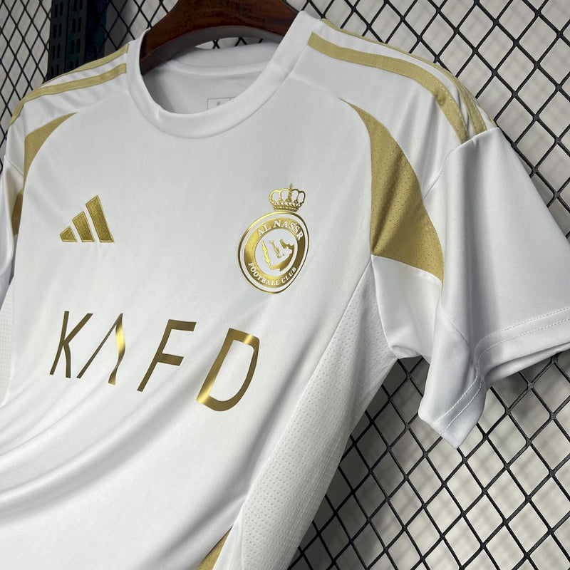 Camisa Al Nassr III 24/25 - Branco e Dourado (Porto Feliz e Região)