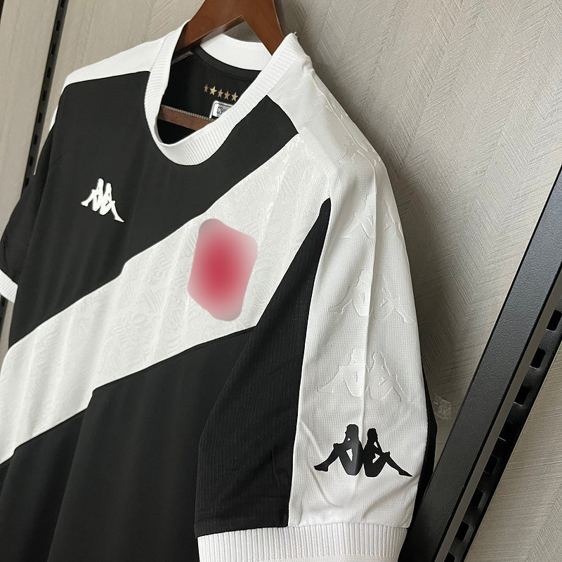 Camisa Vasco I 24/25 Kappa Feminino - Preto+Branco