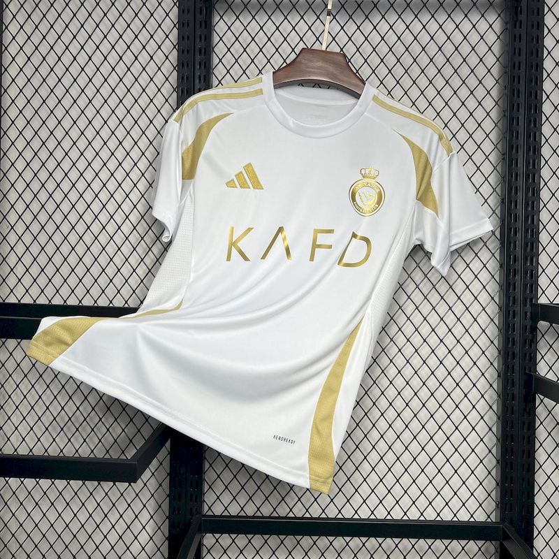 Camisa Al-Nassr III 24/25 Torcedor Masculina - Branco e Dourado