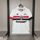 Camisa São Paulo I 24/25 New balance - Branco  (Com todos patrocinadores)