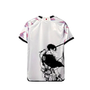 Camisa Japão Anime Attack on titan Levi 24/25 - Torcedor Masculina - Branco com detalhes em Preto