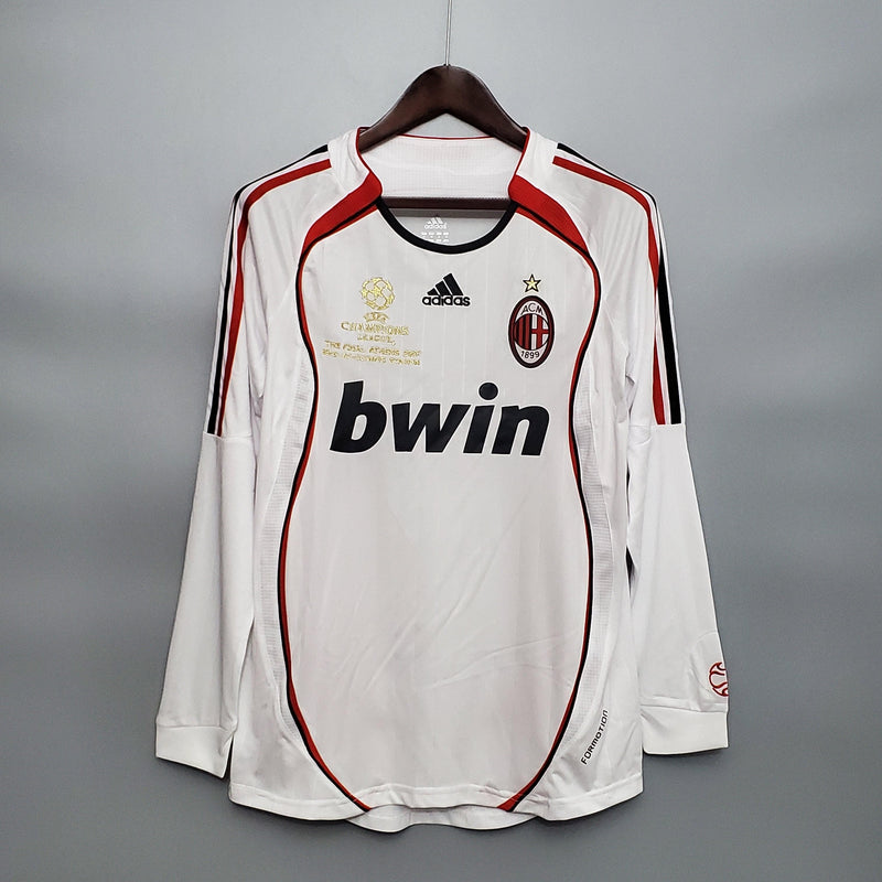 Camisa Retro Manga Longa Milan [Champions League] 06/07 - Branco