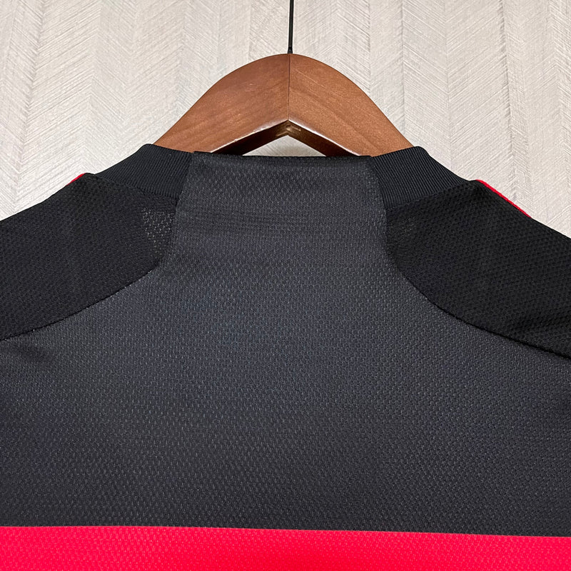 Camisa Flamengo I 24/25 s/n° Torcedor Adidas Masculina - Vermelho+Preto