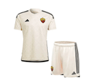 Conjunto Infantil Roma Away 23/24 - Bege