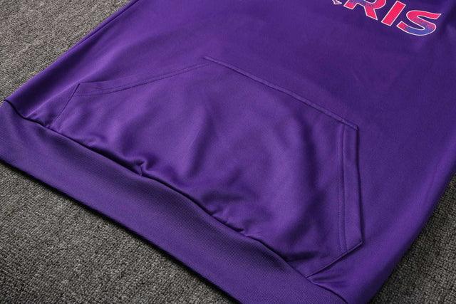 Conjunto PSG 21/22 Roxo e Preto - Jordan - Com Capuz