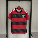Camisa Flamengo I 23/24 s/n° Torcedor Adidas Masculina - Vermelho+Preto
