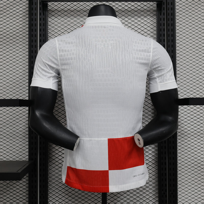 Camisa Seleção da Croácia Home 24/25 Torcedor Nike Masculina - Branco e Vermelho - Modelo Jogador