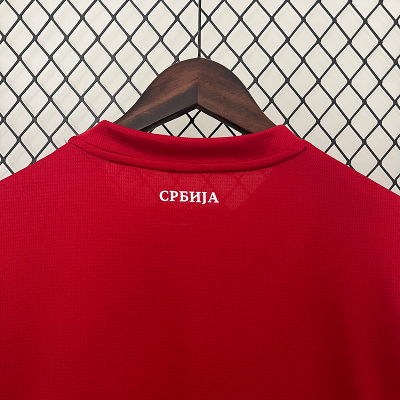 Camisa Seleção da Sérvia Home 24/25 Torcedor Puma Masculina - Vermelha