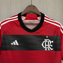 Camisa Flamengo I 23/24 s/n° Torcedor Adidas Masculina - Vermelho+Preto